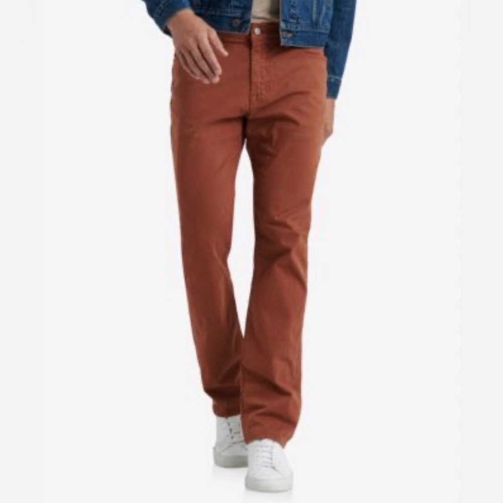 Lucky Brand Men's Tan Straight Jeans red clay